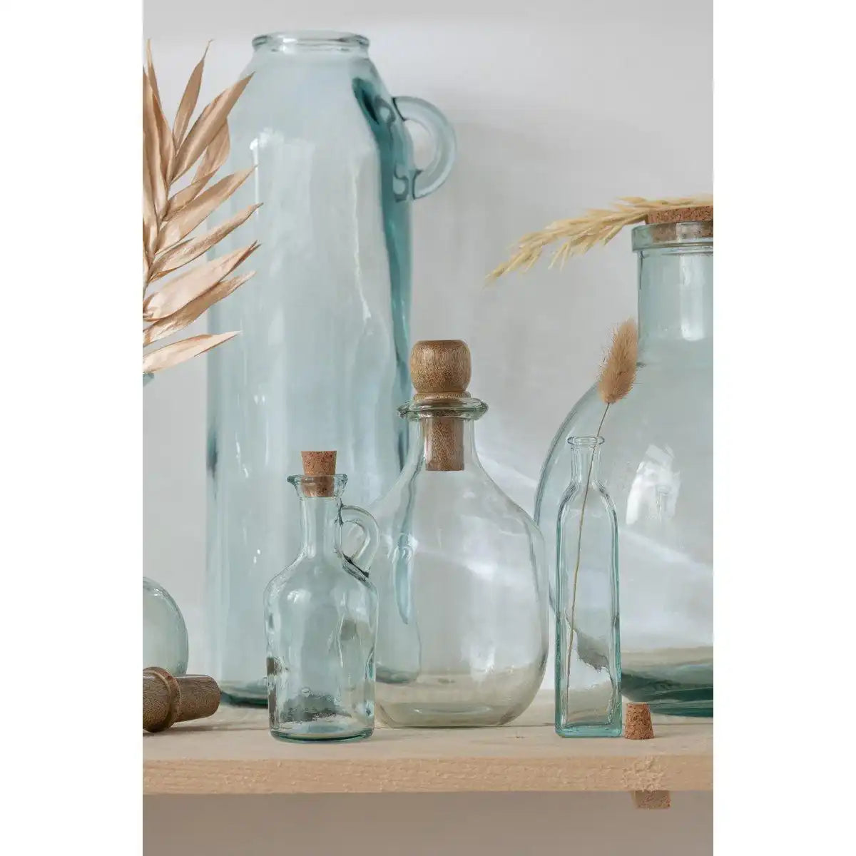 J-Line Vorratsglas, rund, Kork, recyceltes Glas, groß - HomeDesign Knaus