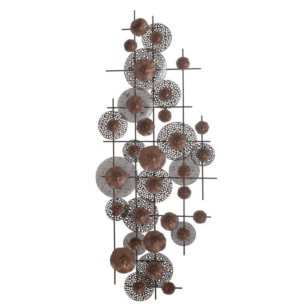 J-Line Wanddeko Blumen Metall Braun - HomeDesign Knaus