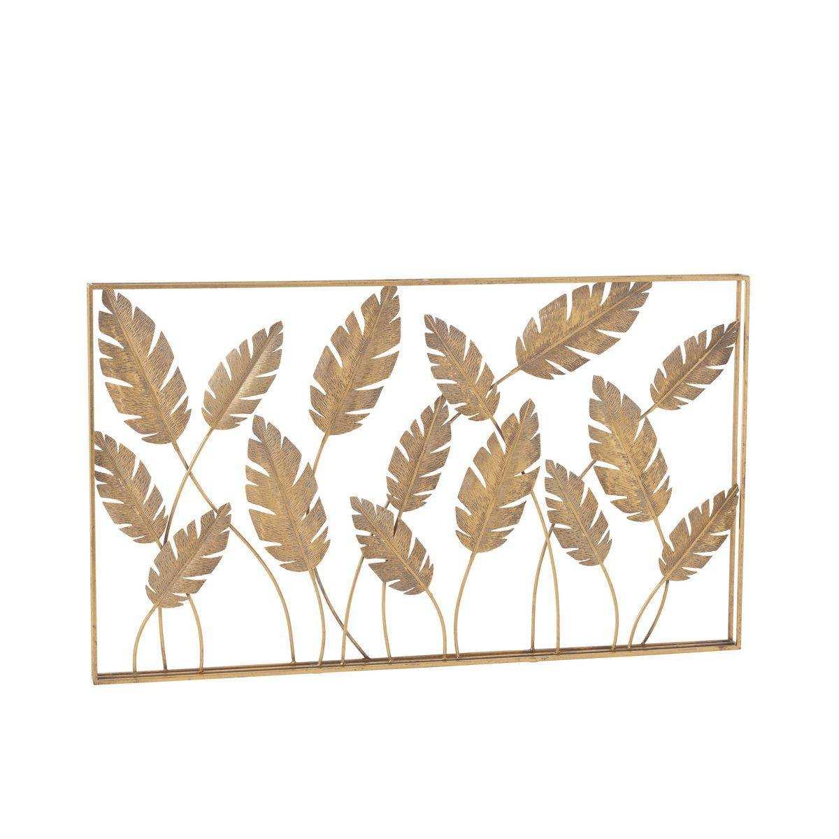 J-Line Wanddekoration Blätter Metall Gold - HomeDesign Knaus