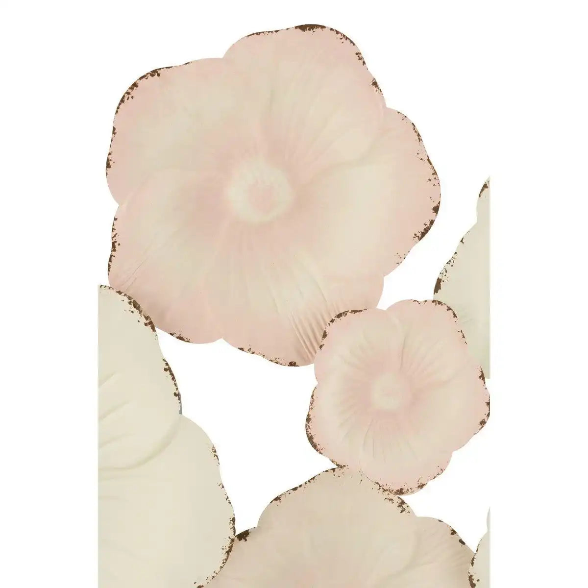 J-Line Wanddekoration Blumen – Metall – Rosa/Weiß - HomeDesign Knaus