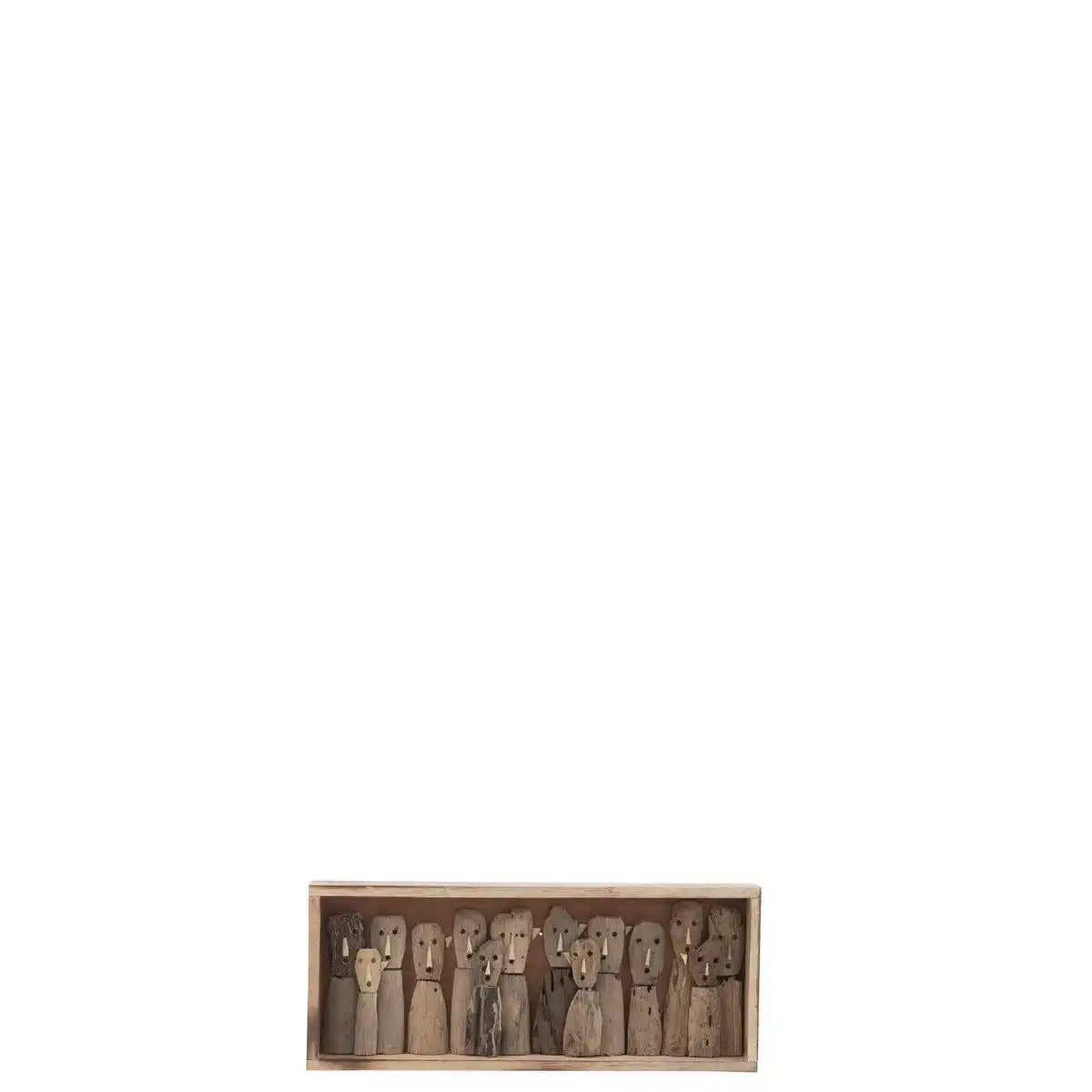 J-Line Wanddekoration Family Masks Compartments – Holz – Natur – klein - HomeDesign Knaus