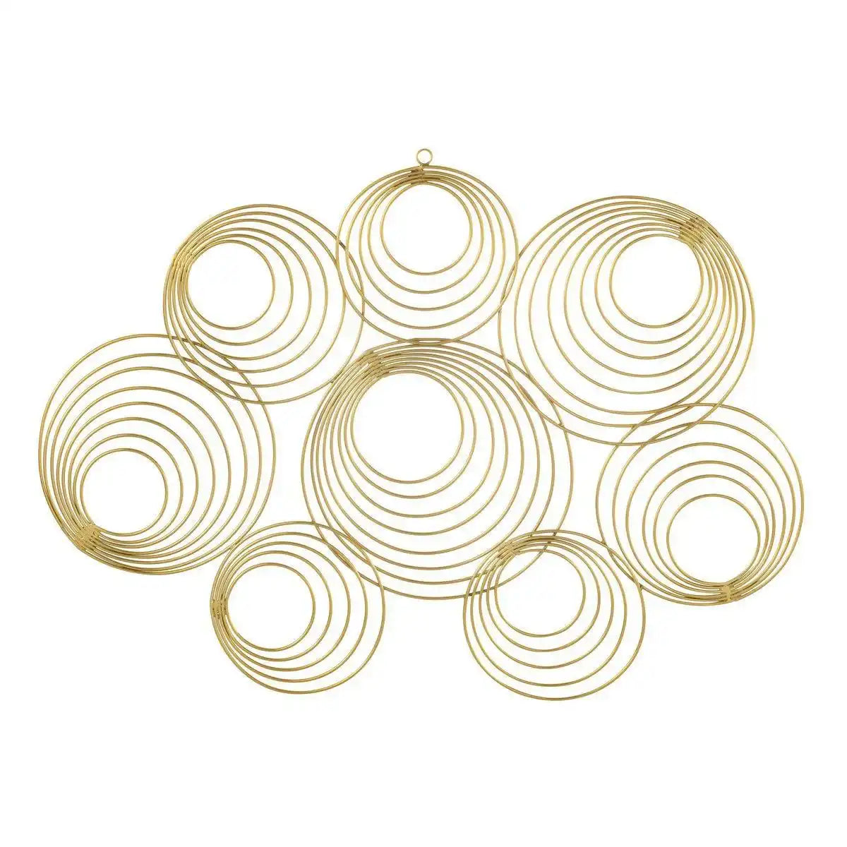 J-Line Wanddekoration Ringe – Metall – Gold - HomeDesign Knaus