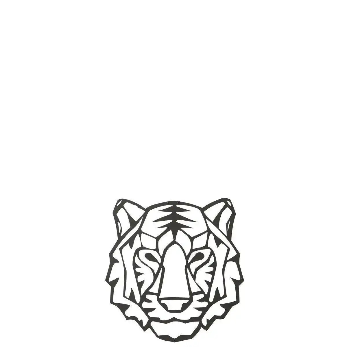 J-Line Wanddekoration Tiger – Metall – Schwarz - HomeDesign Knaus