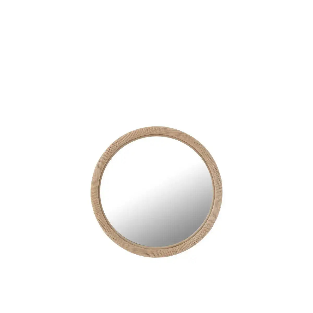 J-Line Wandspiegel Rond Rotan/Glas Naturel Small - HomeDesign Knaus