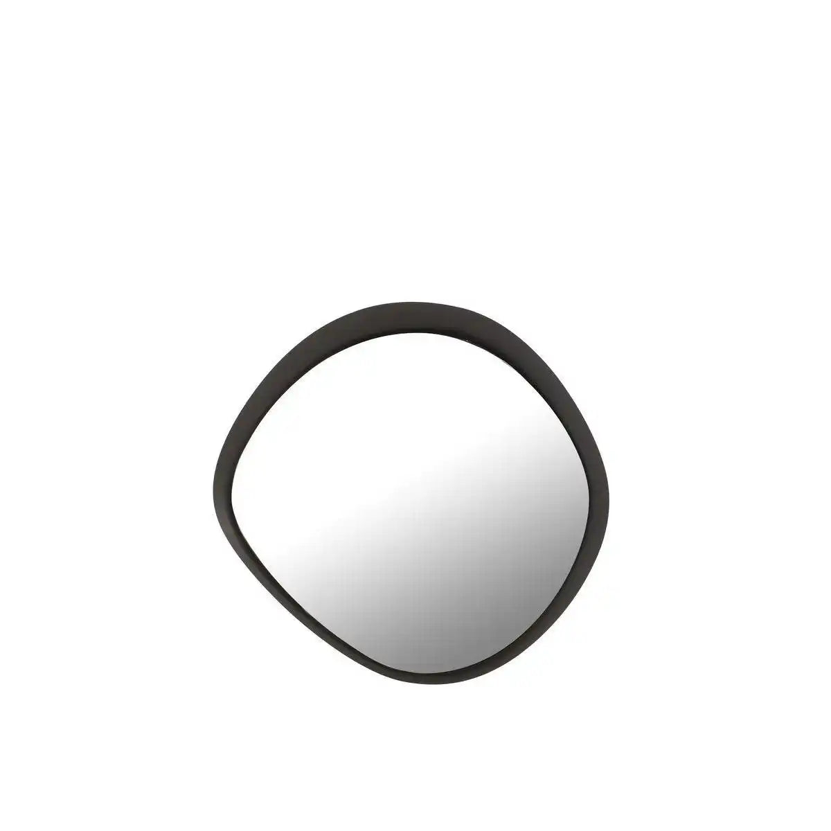 J-Line Wandspiegel, rund, Metall/Glas, Schwarz, klein - HomeDesign Knaus
