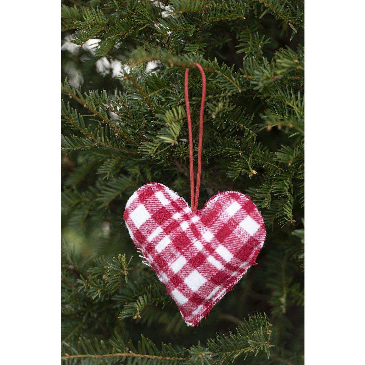 J-Line Weihnachtsanhänger Herz/Stern/Tannenbaum - Textil - - HomeDesign Knaus