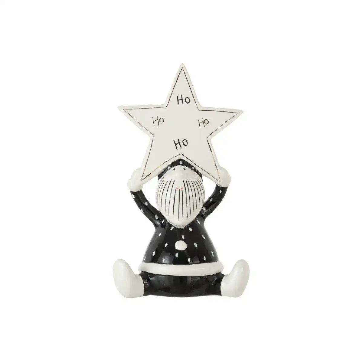 J-Line Weihnachtsanhänger – Keramik – Schwarz/Weiß – groß - HomeDesign Knaus