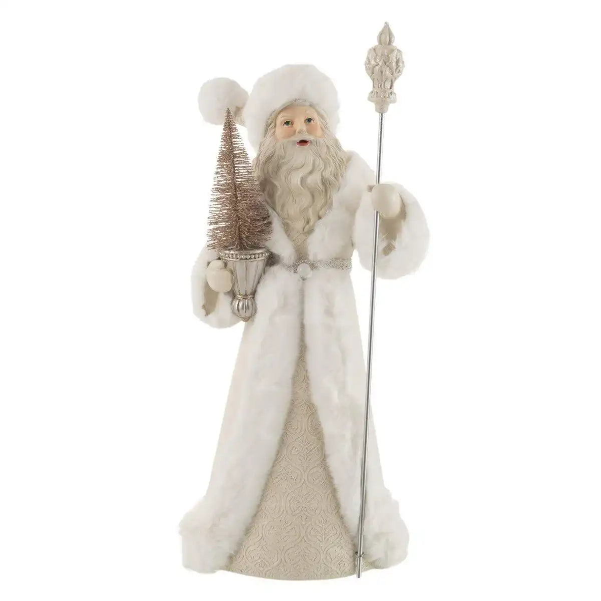 J-Line Weihnachtsanhänger – Polyester – Weiß/Champagner - HomeDesign Knaus