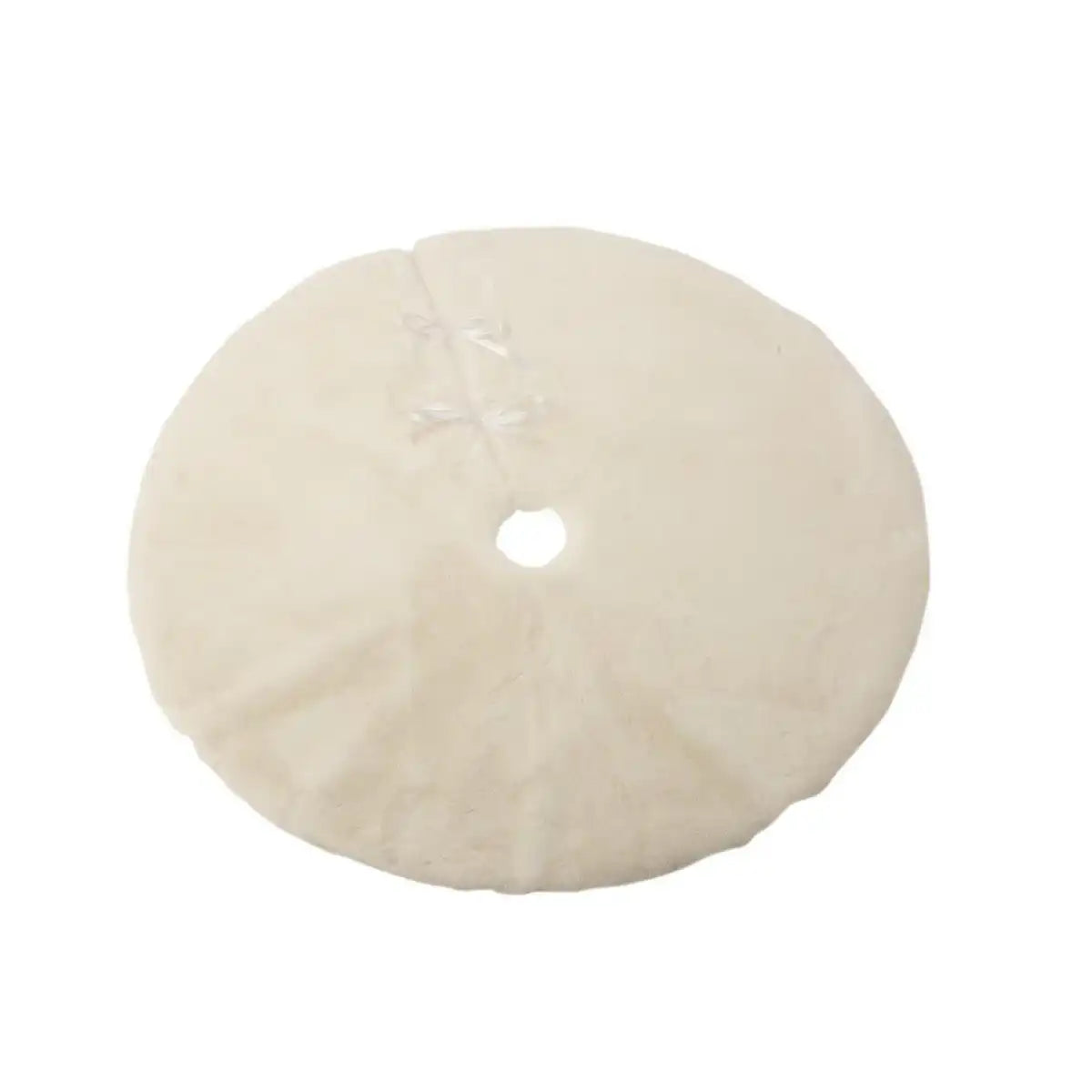 J-Line Weihnachtsbaumrock Rund Polyester Weiß - HomeDesign Knaus