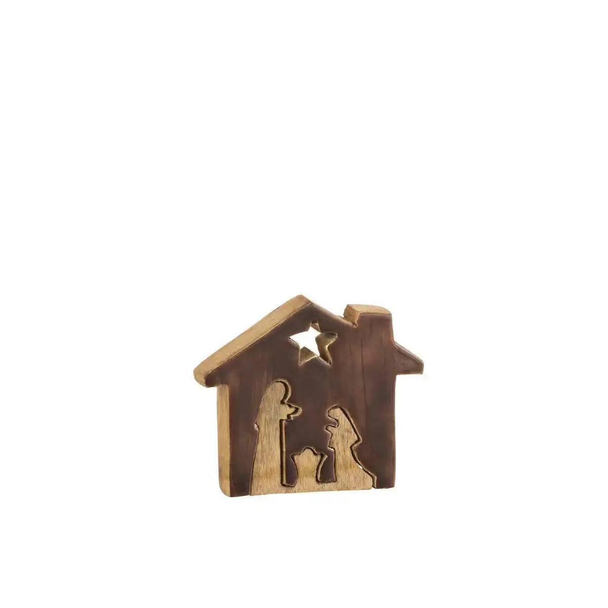 J-Line Weihnachtsdekoration - Holz - Braun/Natur - klein - HomeDesign Knaus