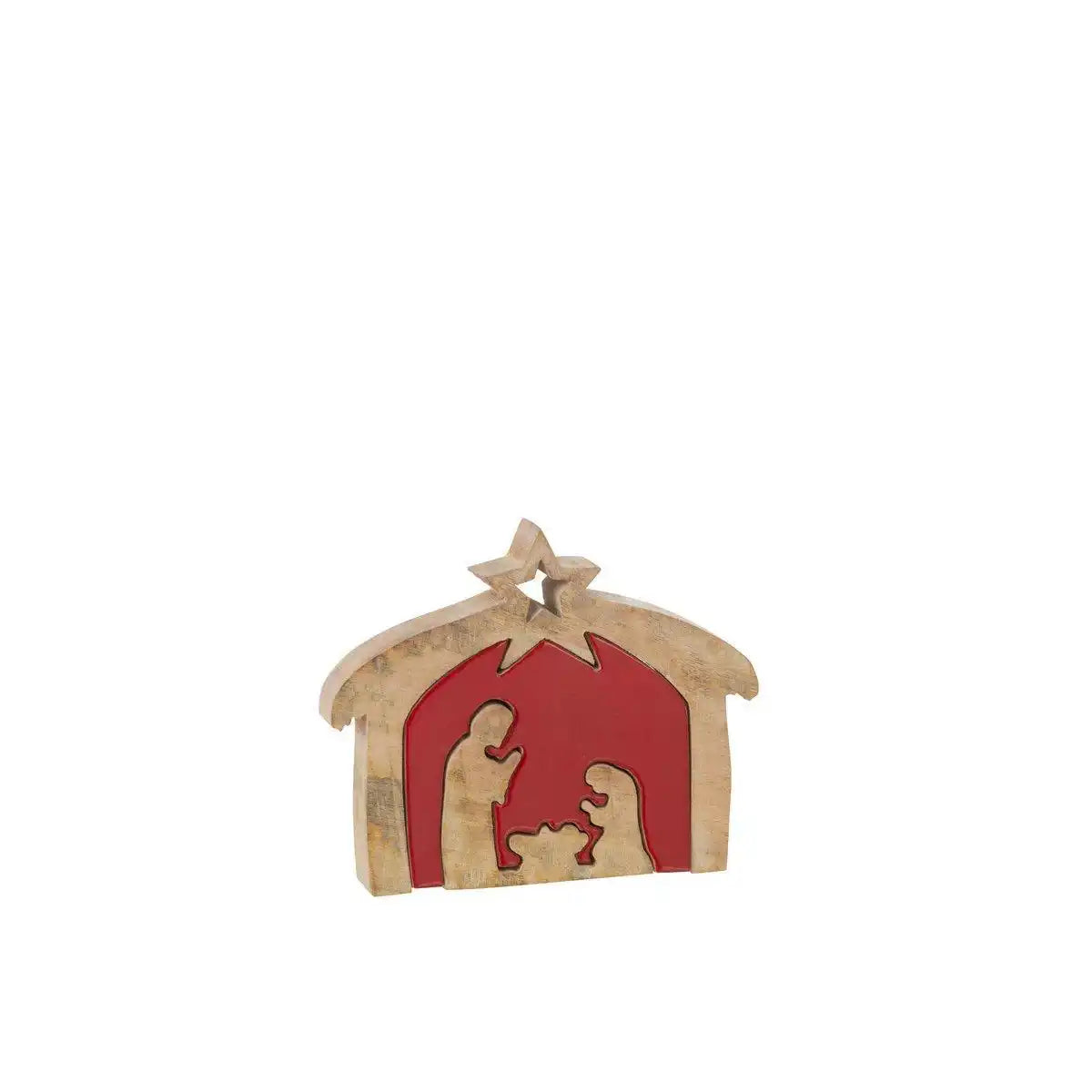 J-Line Weihnachtsdekoration - Holz - Rot - klein - HomeDesign Knaus