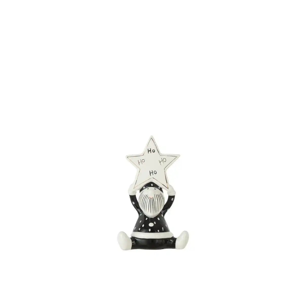 J-Line Weihnachtsfiguren - Keramik - Schwarz/Weiß - Klein - HomeDesign Knaus