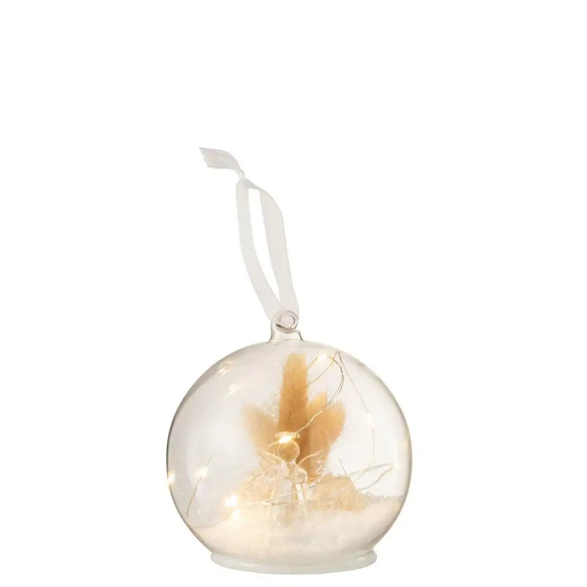 J-line Weihnachtskugel - Glas - Weiß - LED - HomeDesign Knaus