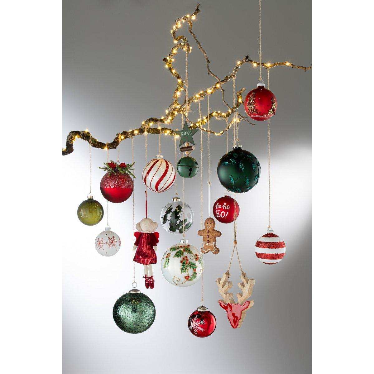 J-Line Weihnachtskugeln - Glas - Grün - 8 Stück - HomeDesign Knaus