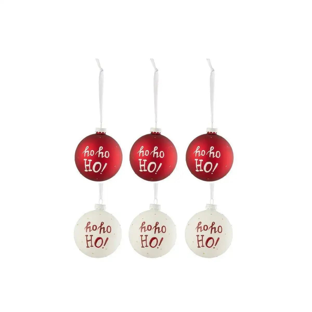 J-Line Weihnachtskugeln - Glas - Rot - - HomeDesign Knaus