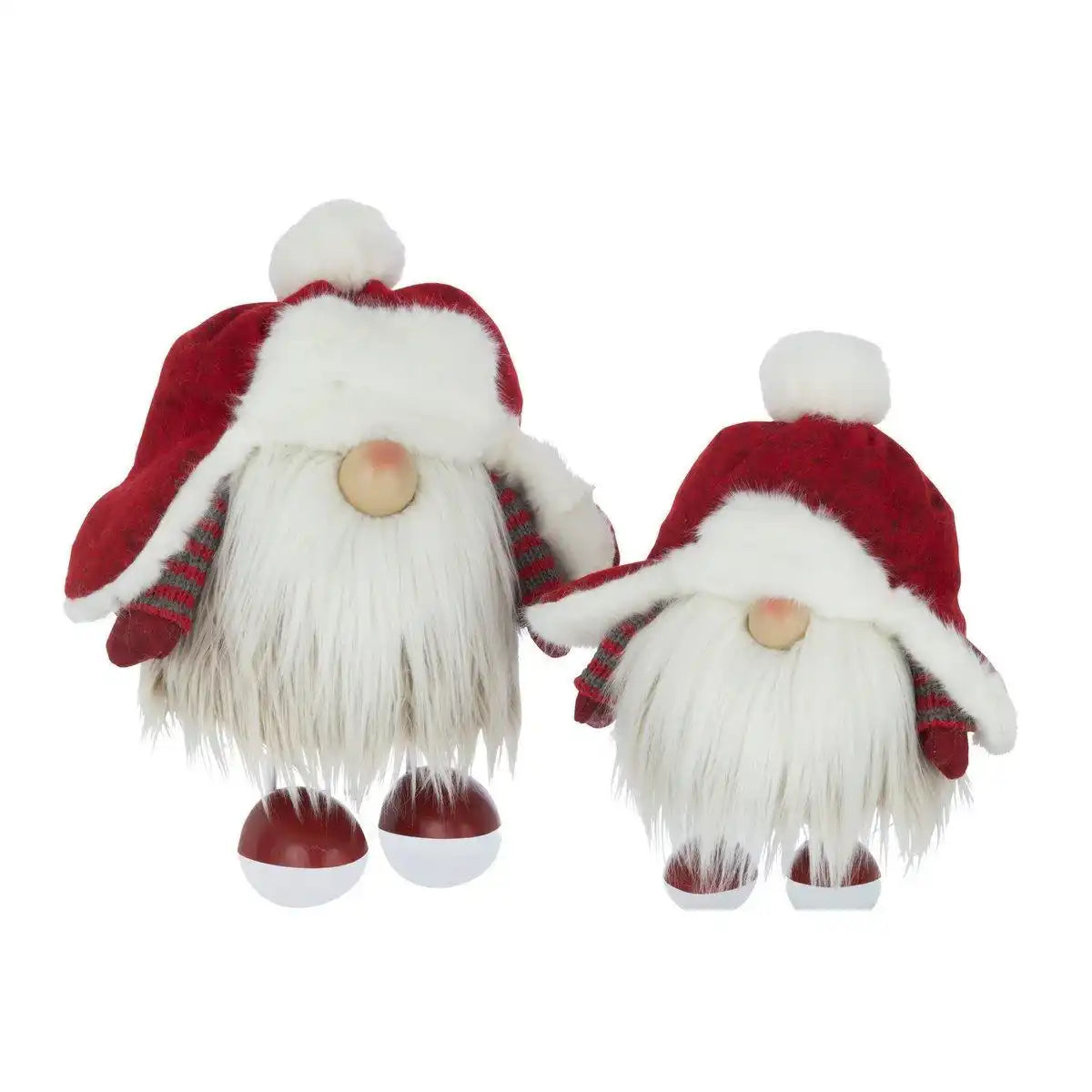 J-Line Weihnachtsmann-Rundmütze, Polyester, Rot/Weiß, Größe L - HomeDesign Knaus