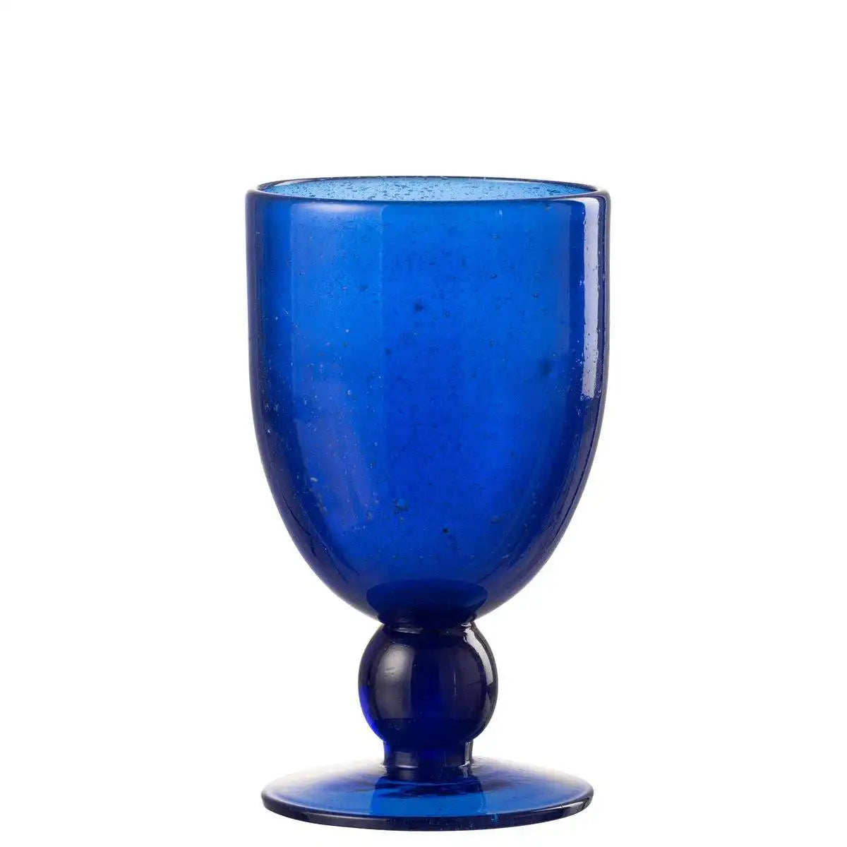 J-Line Weinglas Lisboa - Glas - Blau - - HomeDesign Knaus