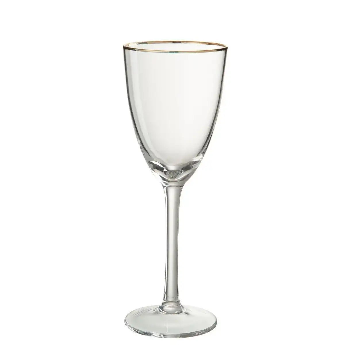 J-Line Weinglas Red Wine Gold Edge - Glas - Gold - - HomeDesign Knaus