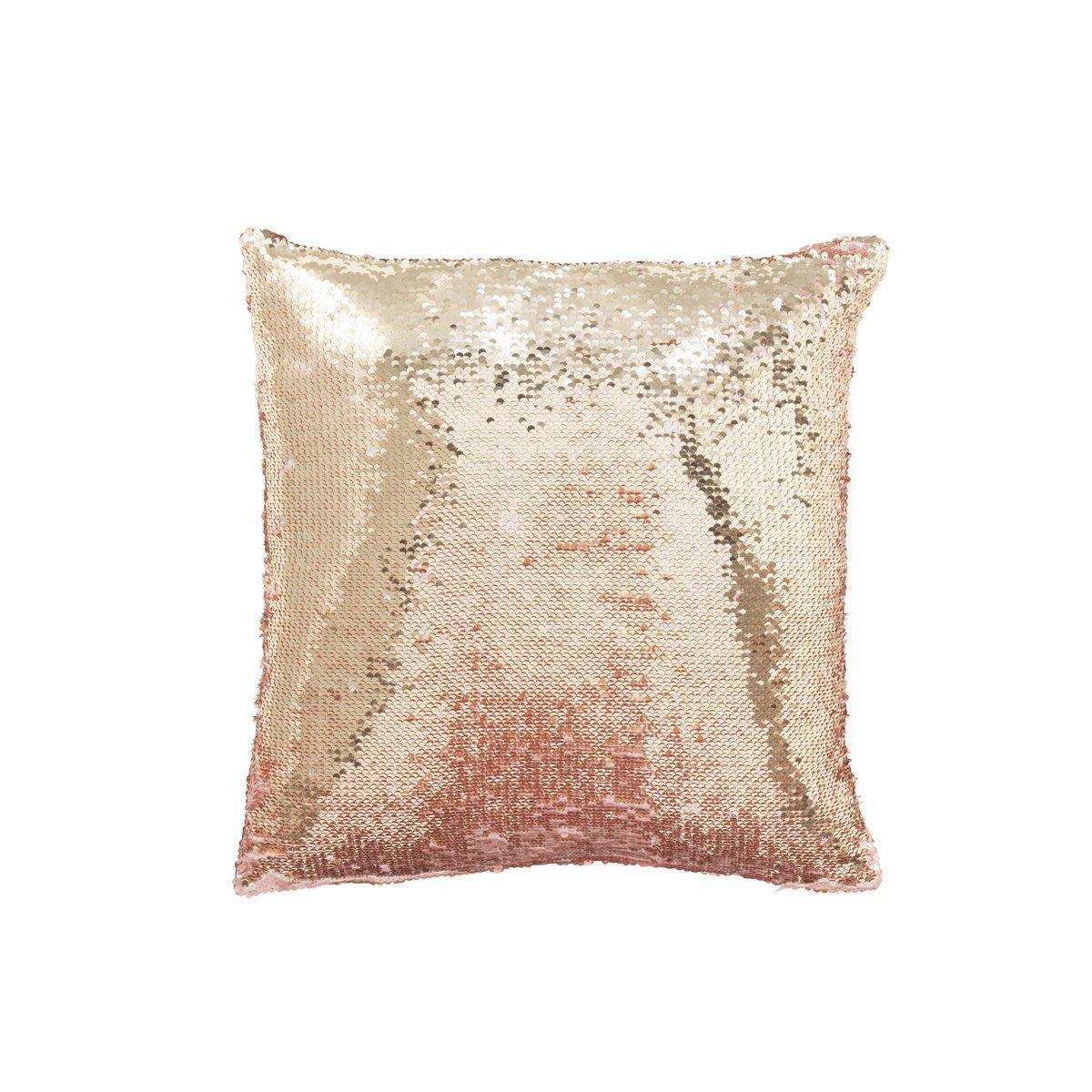 J-Line Wendekissen mit Pailletten, Rosa/Champagner - HomeDesign Knaus
