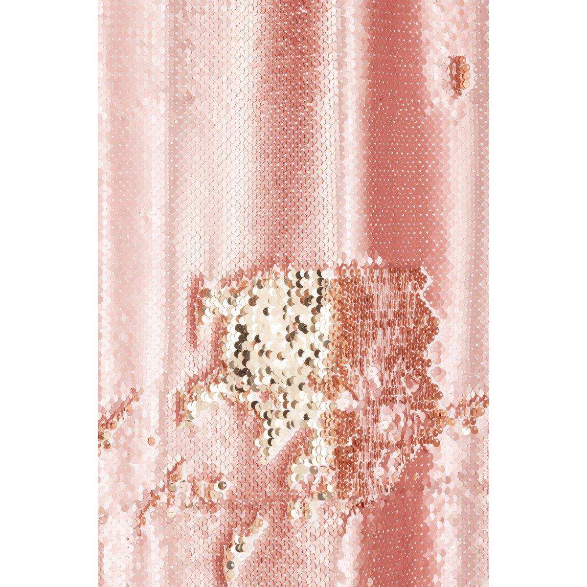 J-Line Wendevorhang mit Pailletten, Rosa/Champagner - HomeDesign Knaus