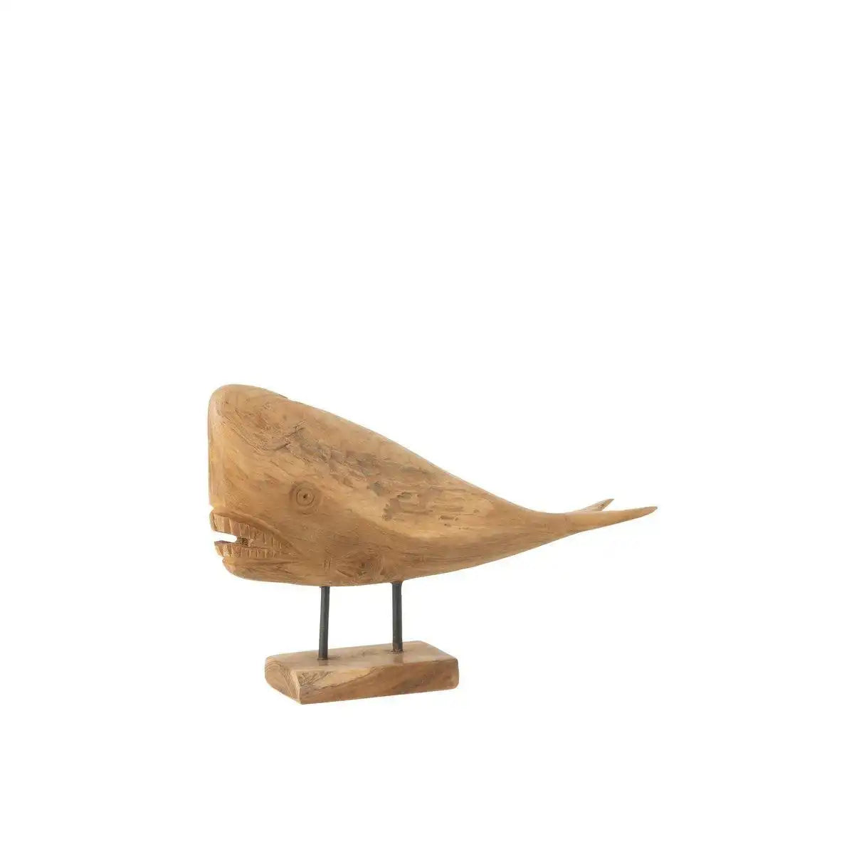J-Line Whale Mia Wood Natural Small - HomeDesign Knaus