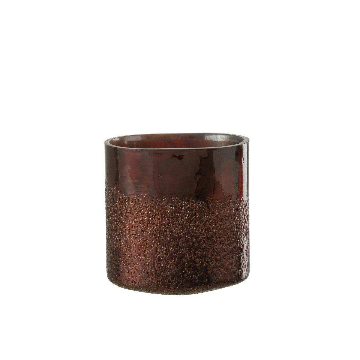 J-Line windlicht Spiegel - glas - koper/rood - extra large - HomeDesign Knaus