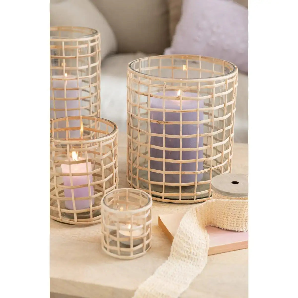 J-Line Zylinderkerze - Lavendel - S -18h - - HomeDesign Knaus