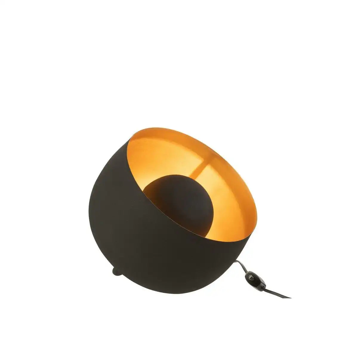 J-Linet Tischleuchte Round Interior - Metall - Gold/Schwarz - klein - HomeDesign Knaus