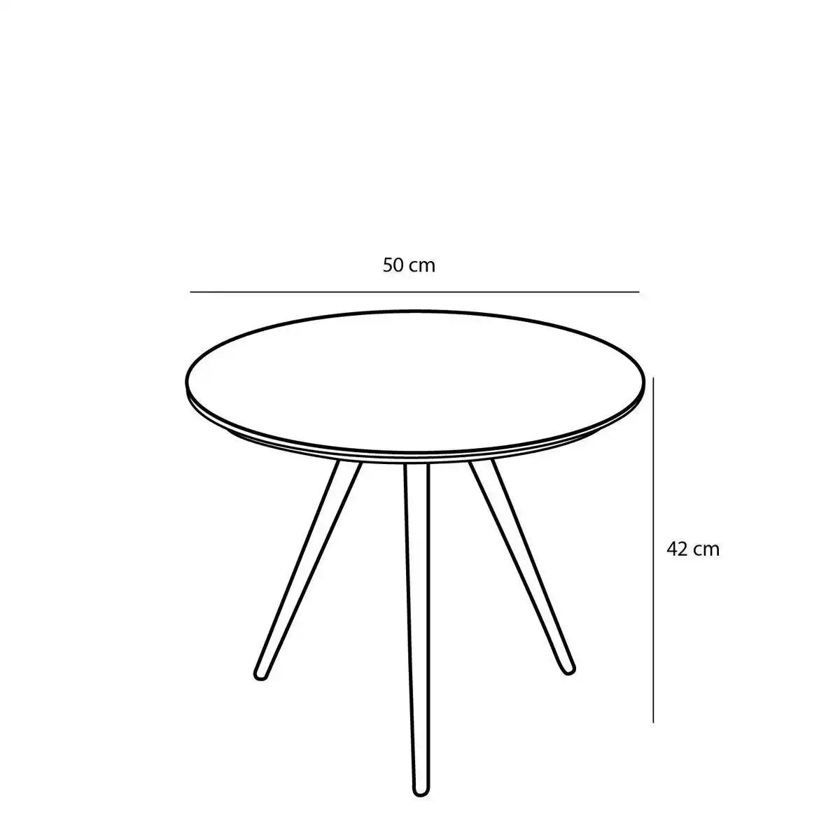 Jailey Beistelltisch – 2er-Set – H49 x Ø50 cm – Recyceltes Holz – Braun - HomeDesign Knaus