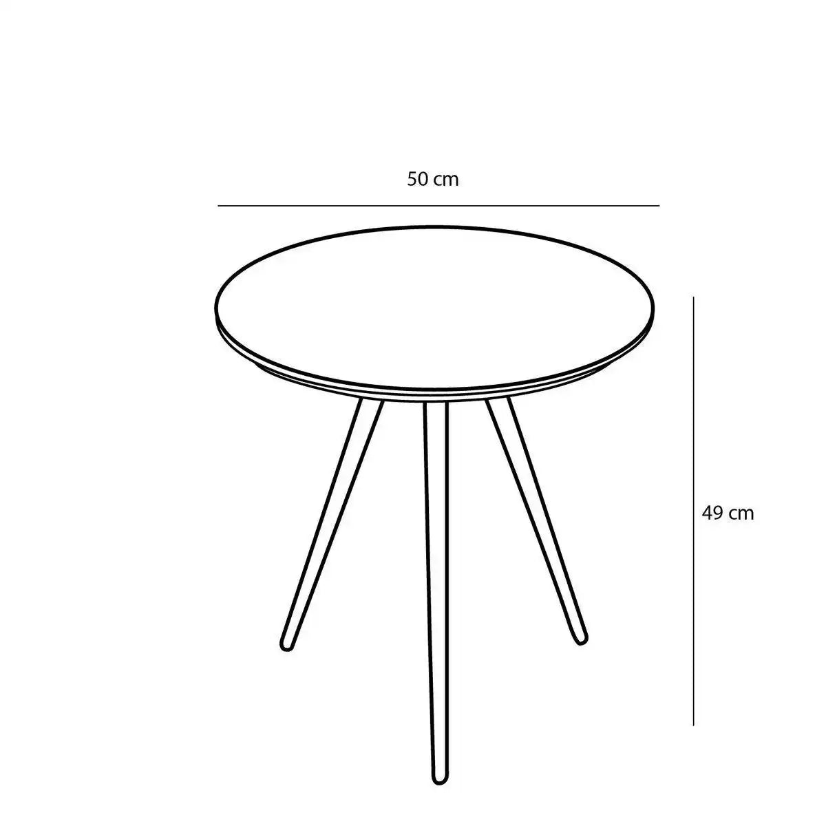 Jailey Beistelltisch – 2er-Set – H49 x Ø50 cm – Recyceltes Holz – Braun - HomeDesign Knaus