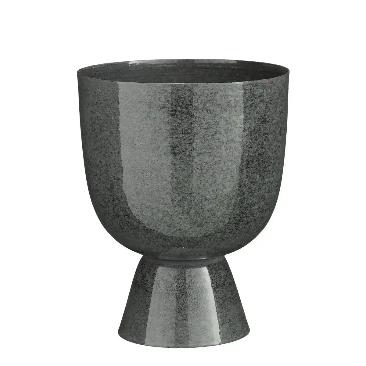 James Flowerpot auf Standard - H28 x Ø22 cm - Metall - Grau - HomeDesign Knaus