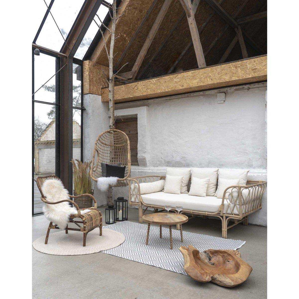 Jammu Couchtisch - Natur, Ø60x35 cm - HomeDesign Knaus