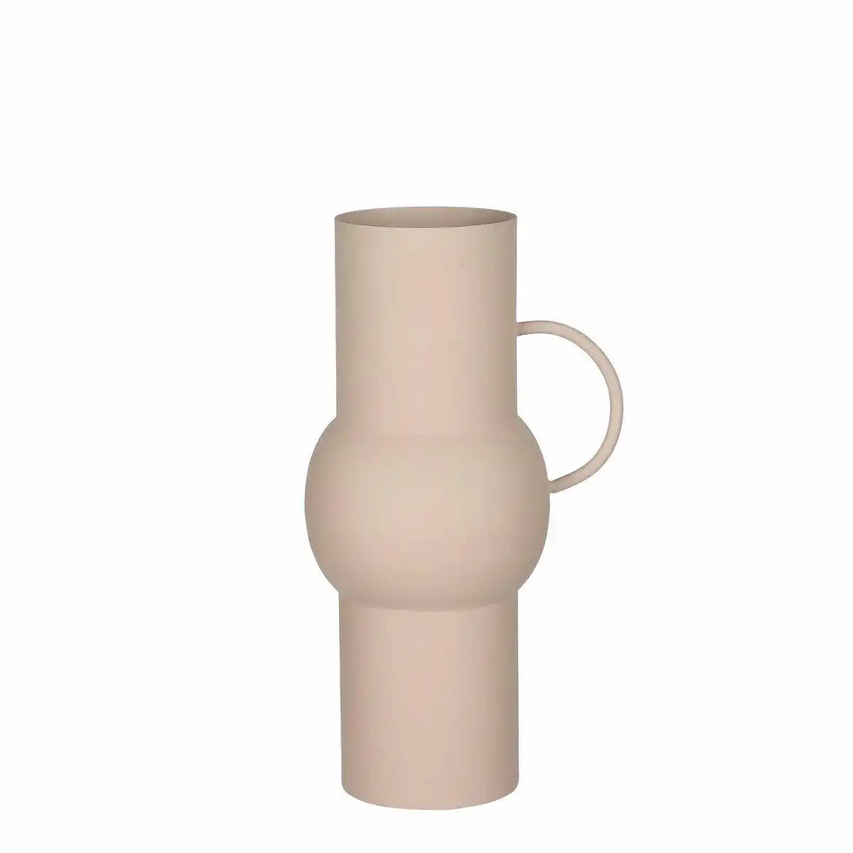 Jari Vase – L19 x B16 x H36 cm – Metall – Hellrosa - HomeDesign Knaus