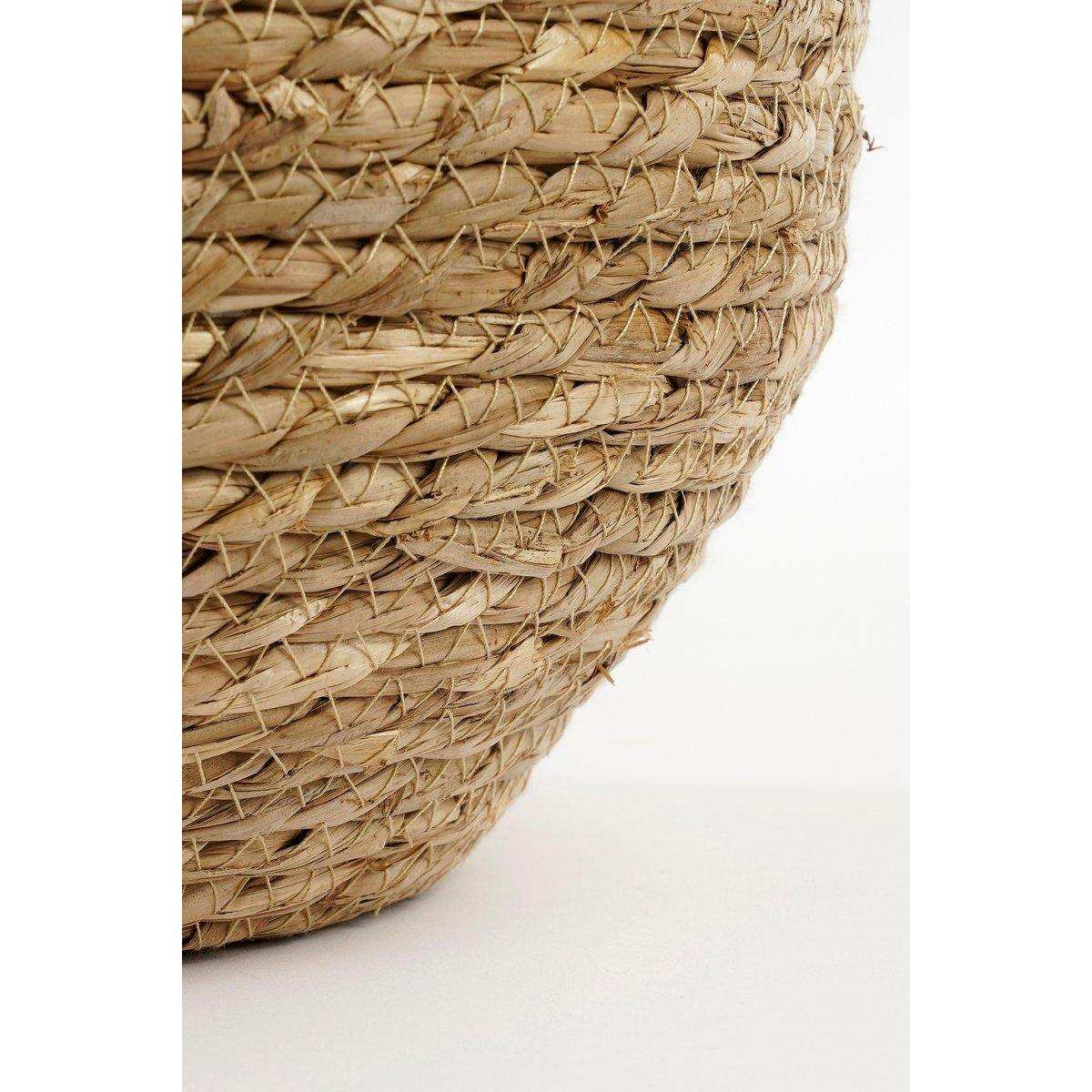 Jorck Pflanzkorb – 3er-Set – H24 x Ø26 cm – Seegras – Beige, Braun - HomeDesign Knaus