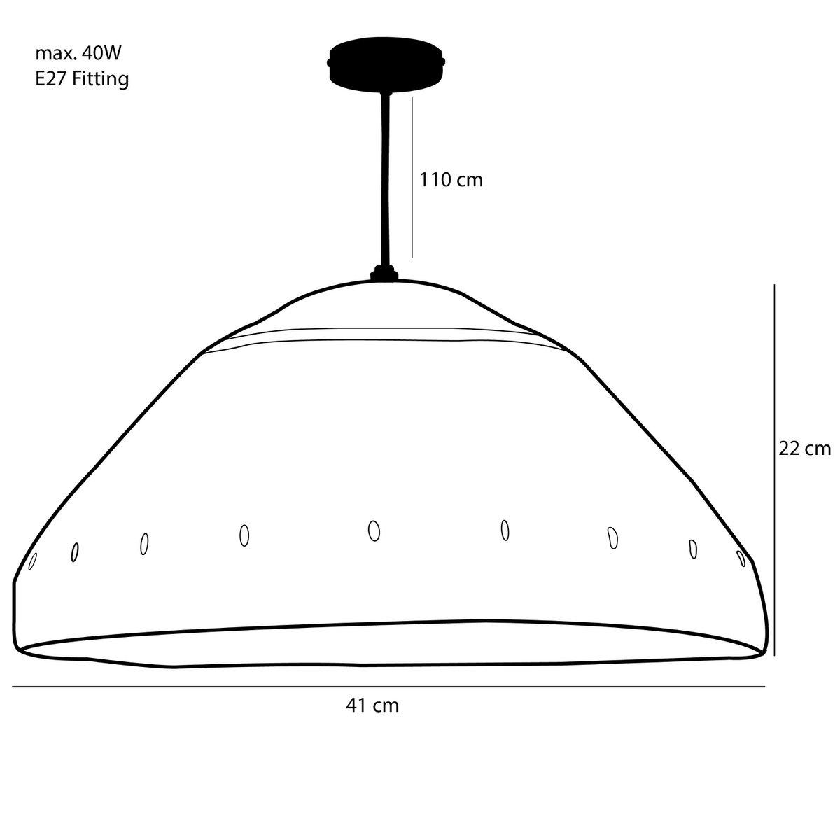 Joulz Hängelampe - H22 x Ø41 cm - Jute - Hellbraun - HomeDesign Knaus