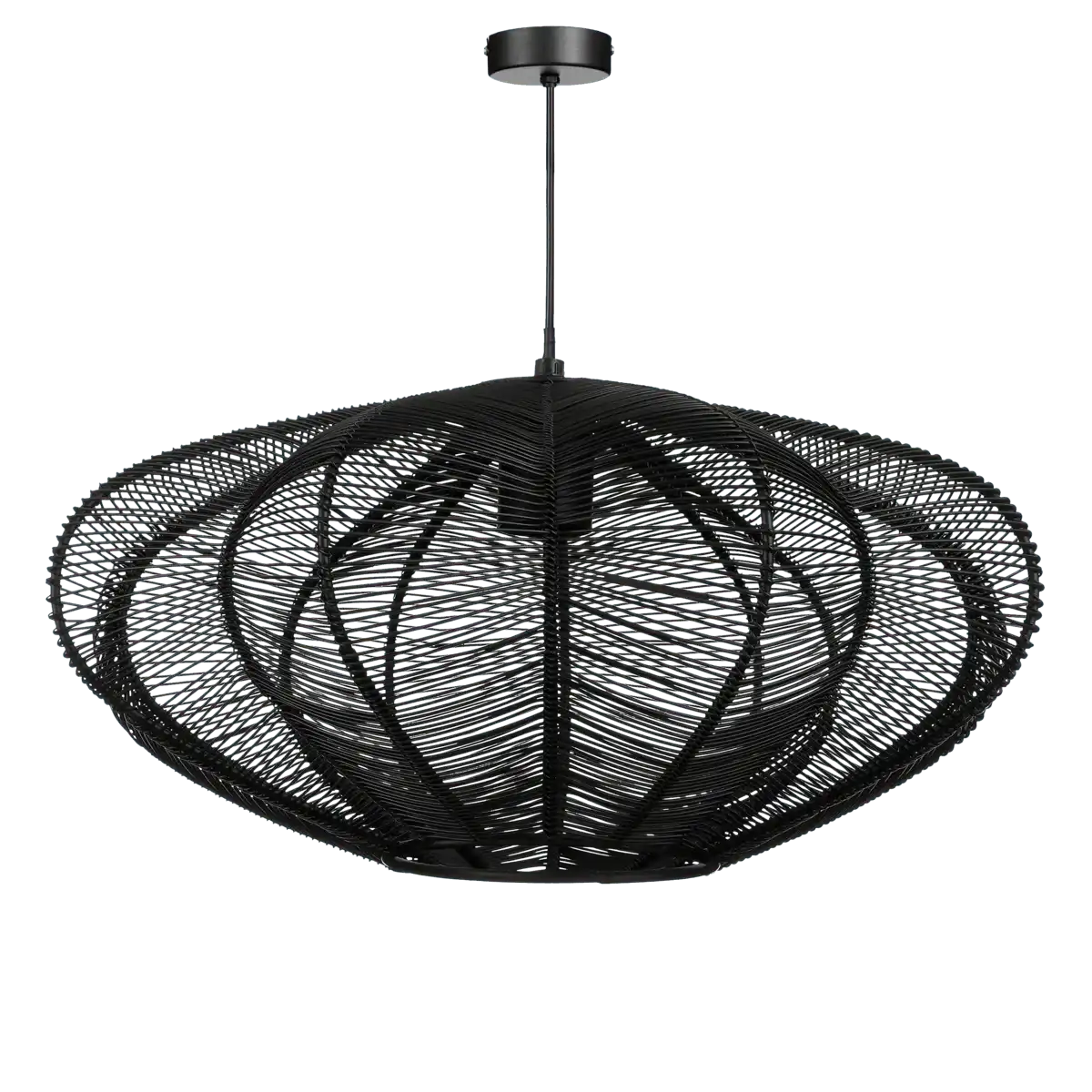 Kanti Hängelampe – H20 x Ø41 cm – Metall – Schwarz - HomeDesign Knaus