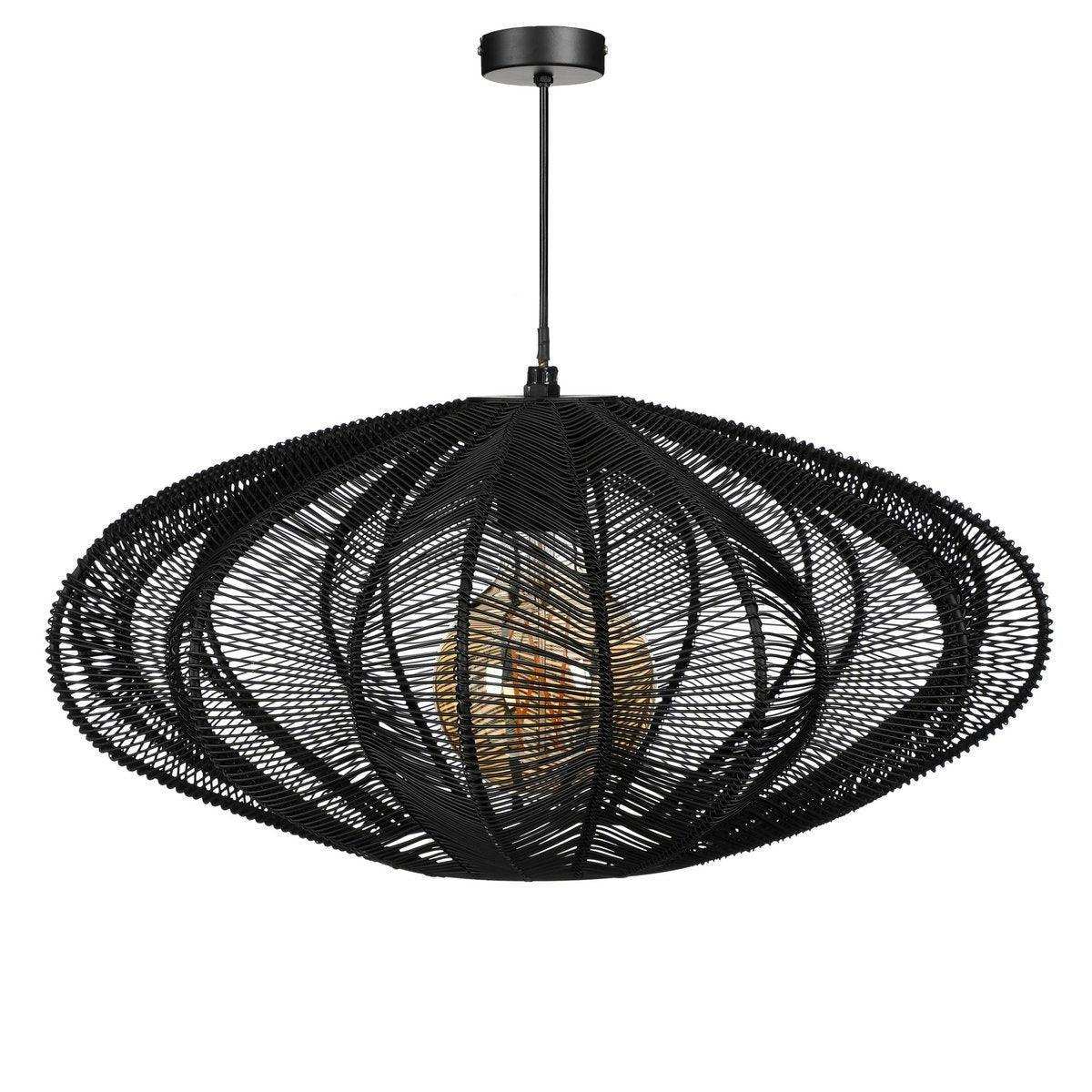 Kanti Hängelampe – H20 x Ø41 cm – Metall – Schwarz - HomeDesign Knaus
