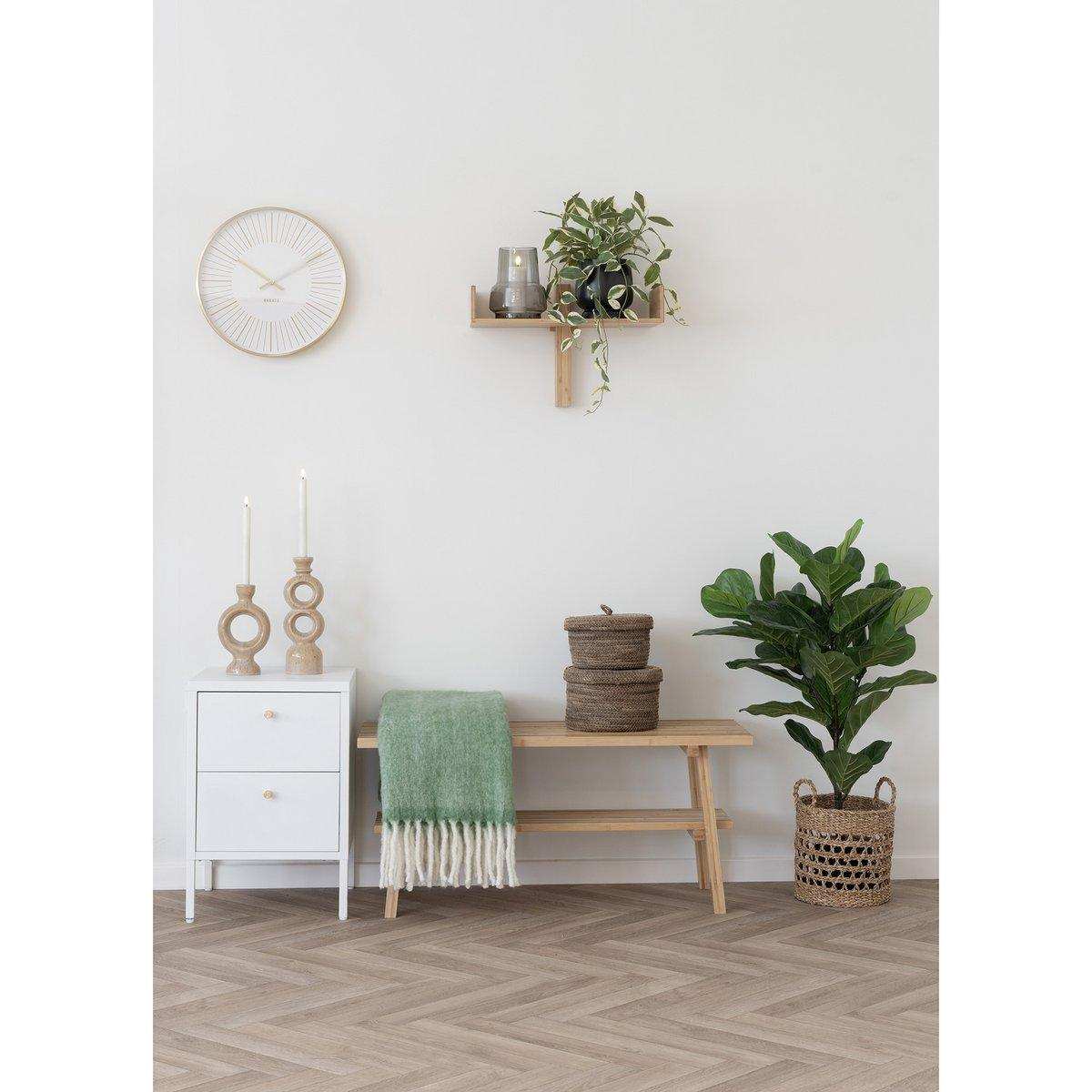 Karmelplaid - Grün, Wolle, 130 x 170 cm - HomeDesign Knaus