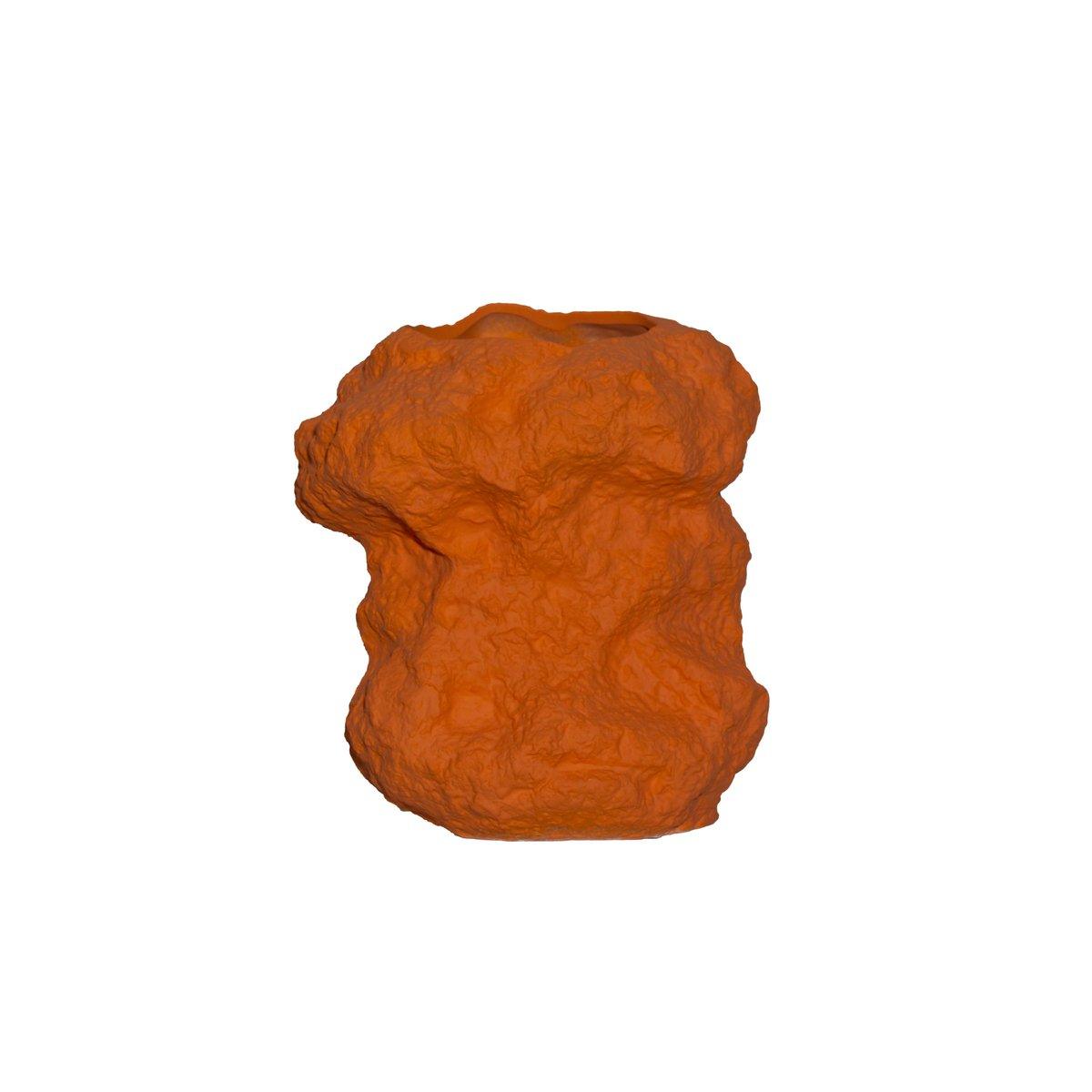 Keramikvase m. Rock-Look in trendigem Orange CHU32OR - HomeDesign Knaus