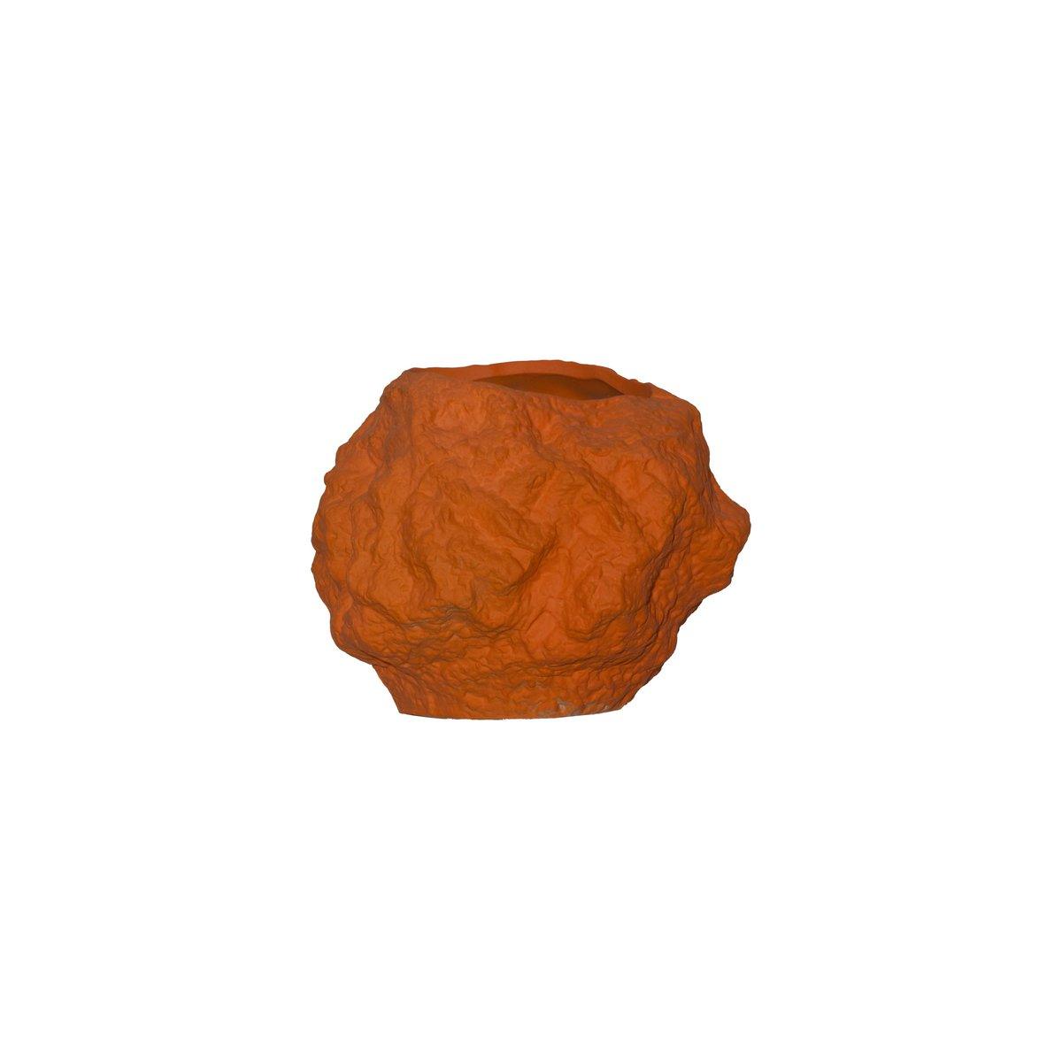 Keramikvase mit Rock-Optik in trendigem Orange CHU20OR - HomeDesign Knaus