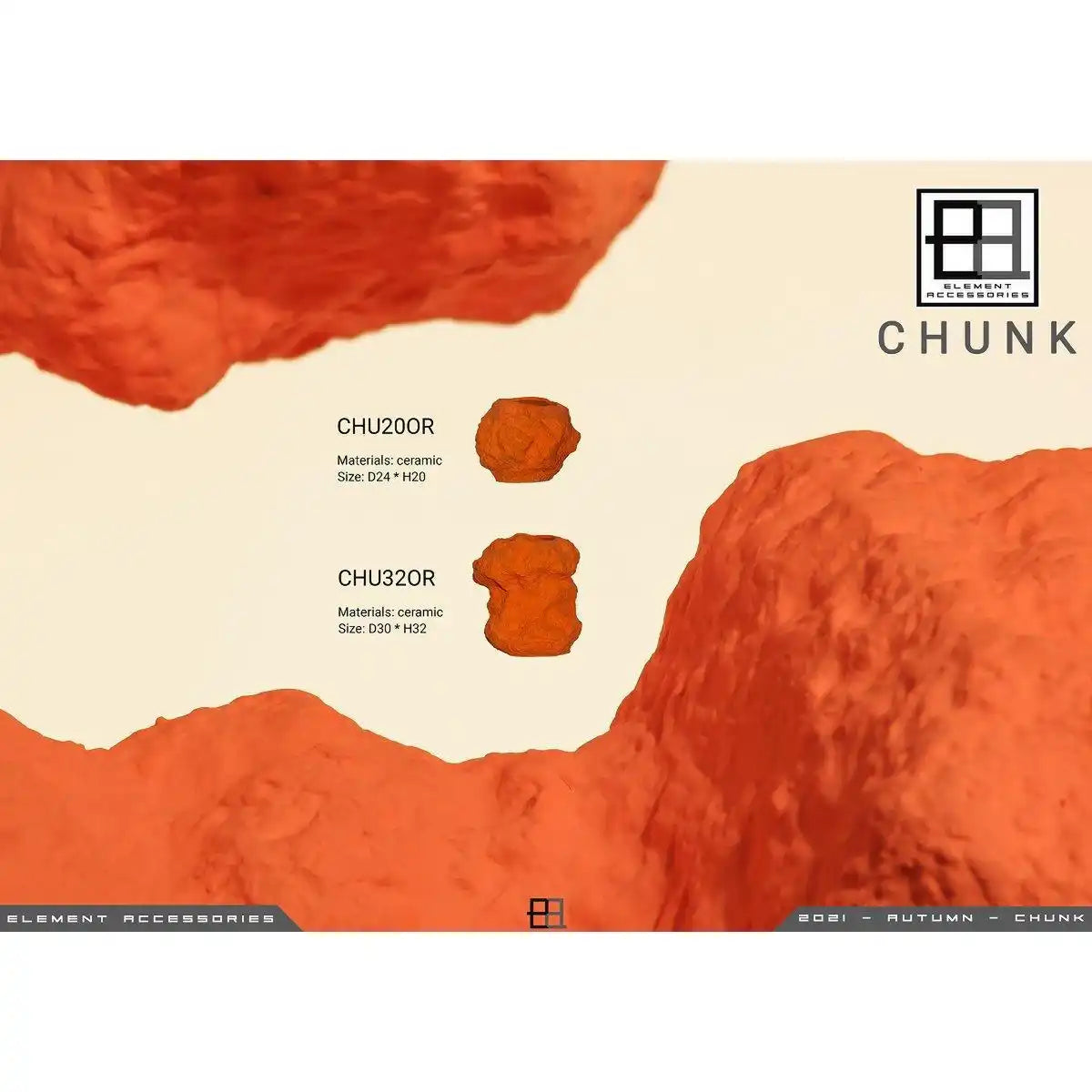 Keramikvase mit Rock-Optik in trendigem Orange CHU20OR - HomeDesign Knaus