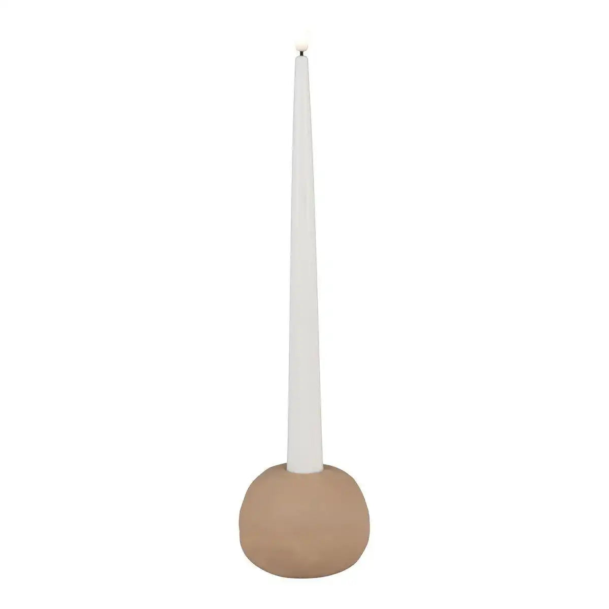 Kerzenhalter - Kerzenhalter aus Keramik, braun, Ø8x6,5 cm - HomeDesign Knaus