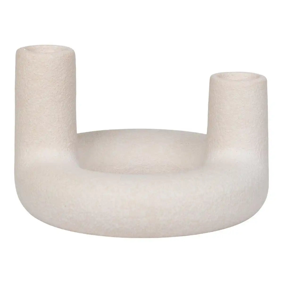 Kerzenhalter - Kerzenhalter, Keramik, beige, ø13x8,5 cm - HomeDesign Knaus