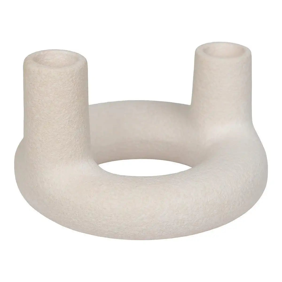 Kerzenhalter - Kerzenhalter, Keramik, beige, ø13x8,5 cm - HomeDesign Knaus