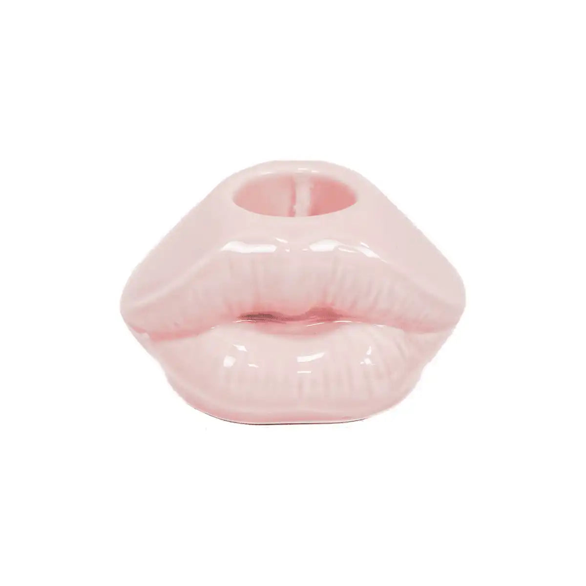 Kerzenhalter - Lippe - Keramik - Hellrosa - 7x5,5x4cm - HomeDesign Knaus