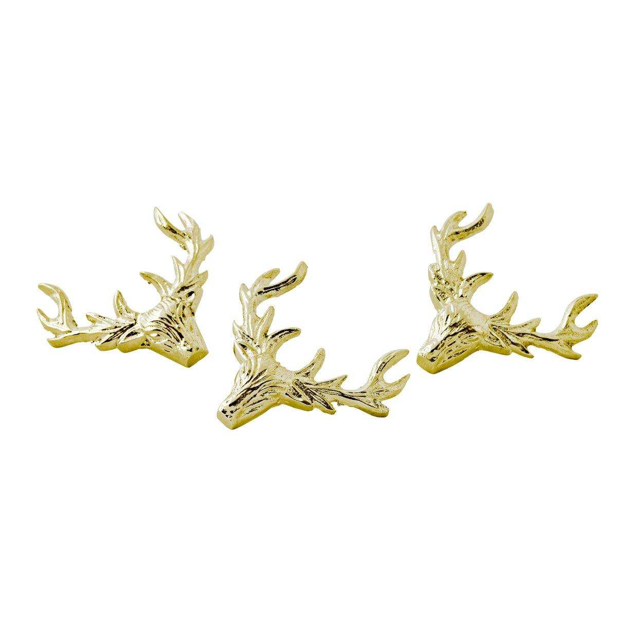 Kerzenpin gold Elch 3er Satz 4,5 cm - HomeDesign Knaus
