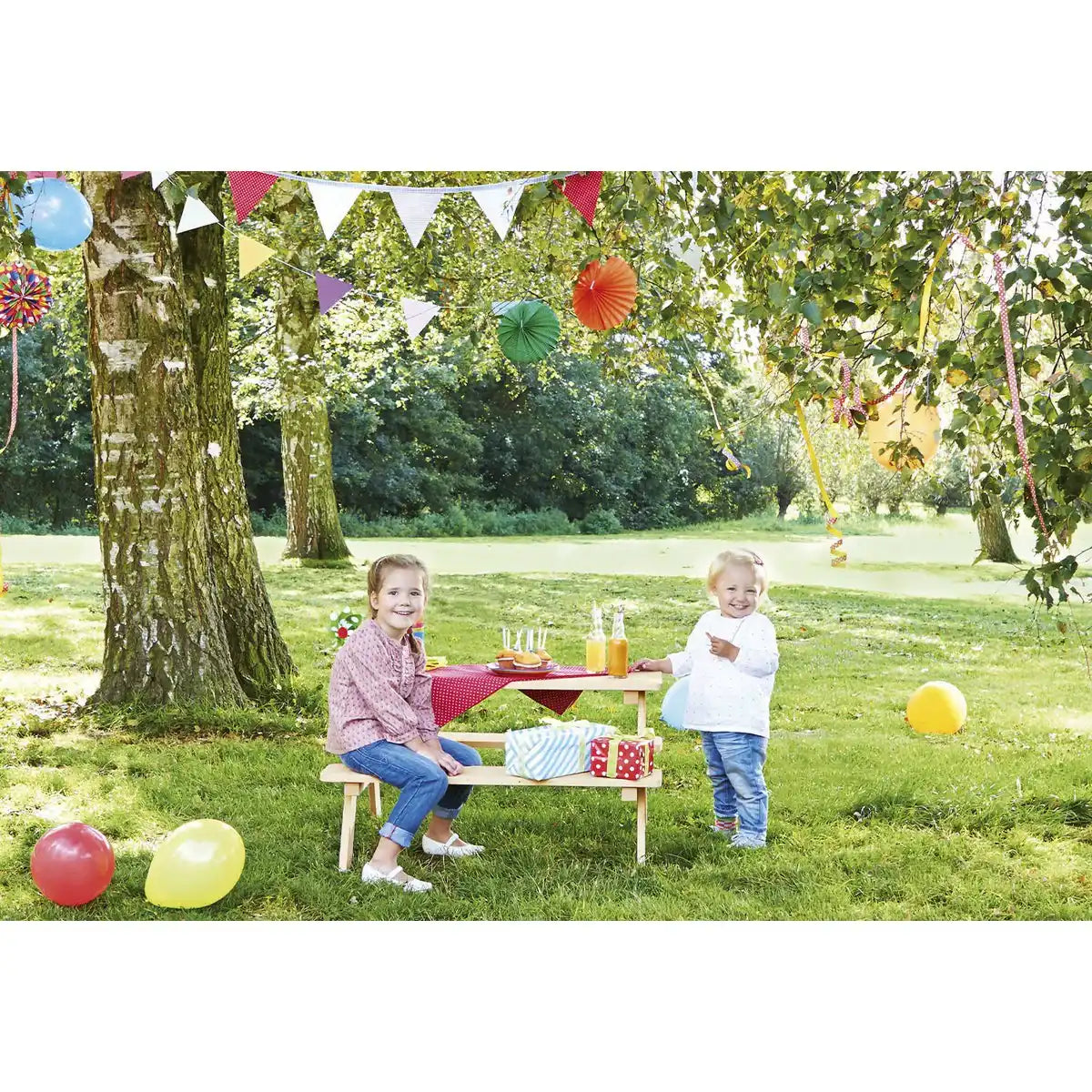 Kinder-Picknickbank 'Nicki für 4', natur - HomeDesign Knaus