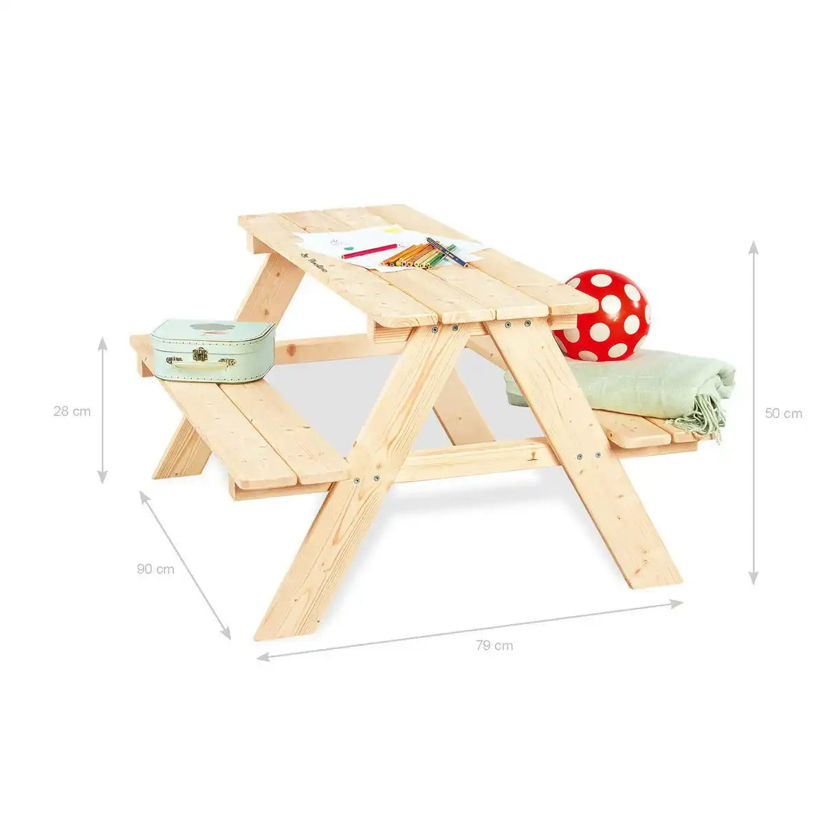 Kinder-Picknickbank 'Nicki für 4', natur - HomeDesign Knaus