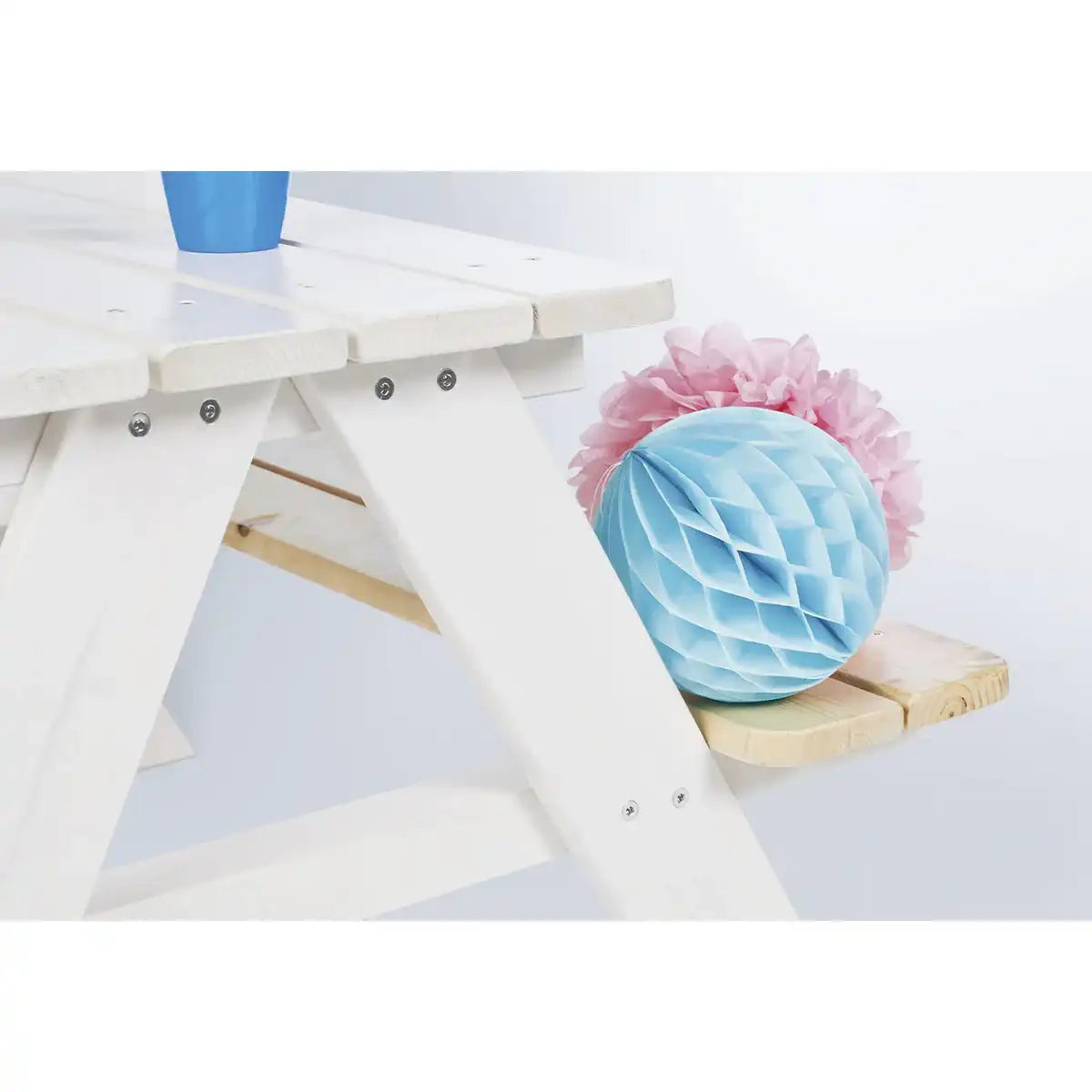 Kinder-Picknickbank 'Nicki für 4', weiß - HomeDesign Knaus