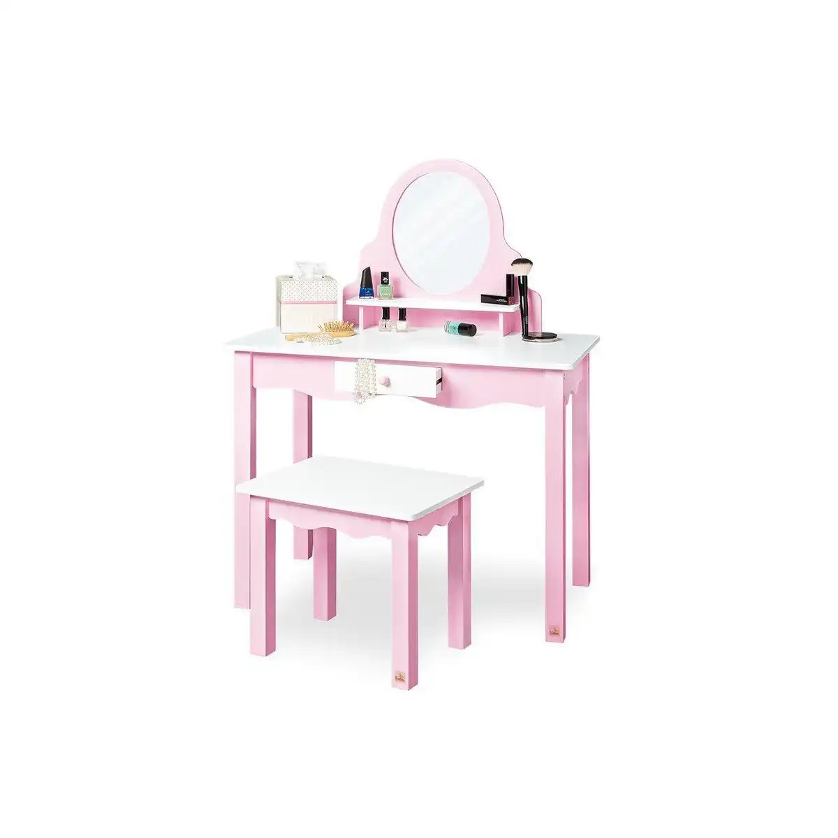 Kinder Schminktisch 'Jasmin', inkl. Schemel - HomeDesign Knaus